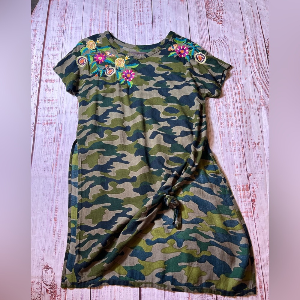 Double D Ranch Camouflage Dress with Floral Accents